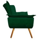 Ver imagem 4 de Kit Sofá Retrô Namoradeira e 01 Poltrona Opala Suede Verde - D'Rossi