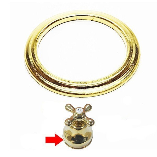 Anel Base Acabamento Belle Epoque Deca Dourado Grande - 4160203 - 2