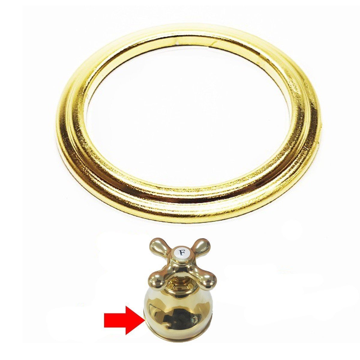Anel Base Acabamento Belle Epoque Deca Dourado Grande - 4160203 - 3