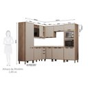 Ver imagem 2 de Cozinha Modulada Completa 8 Peças com Espaço para Forno e Micro-ondas sem Tampo Aspen Luciane Móveis
