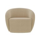 Ver imagem 3 de Kit 2 Poltronas Decorativas Sala de Estar Íbis Encosto Fixo Bouclê Bege G33 - Gran Belo
