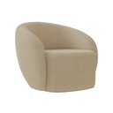 Ver mais imagens de Kit 2 Poltronas Decorativas Sala de Estar Íbis Encosto Fixo Bouclê Bege G33 - Gran Belo