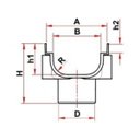 Ver imagem 2 de Bocal 130X75X40mm Calha Piso Reforçado Saída Inf/2 Lat Tigre
