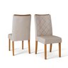 Kit 2 Cadeiras para Sala de Jantar Golden Carvalho Americano Linho Claro Dj Móveis - 1