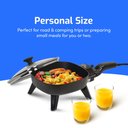 Ver imagem 4 de Elite Gourmet Frigideira Elétrica Compacta 7" Antiaderente com Tampa (preto)