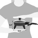 Ver imagem 6 de Elite Gourmet Frigideira Elétrica Compacta 7" Antiaderente com Tampa (preto)