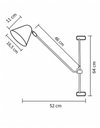 Ver imagem 3 de Arandela de Parede Esteca Preta Moderna Minimalista para Ambientes Internos e Projetos