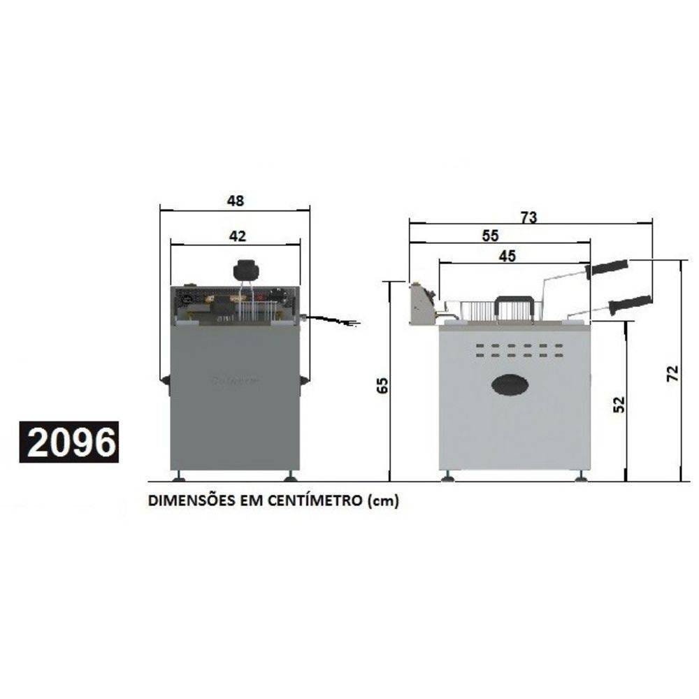 Fritadeira Elétrica Industrial 18 litros água e óleo Bancada Cotherm 220V - 2