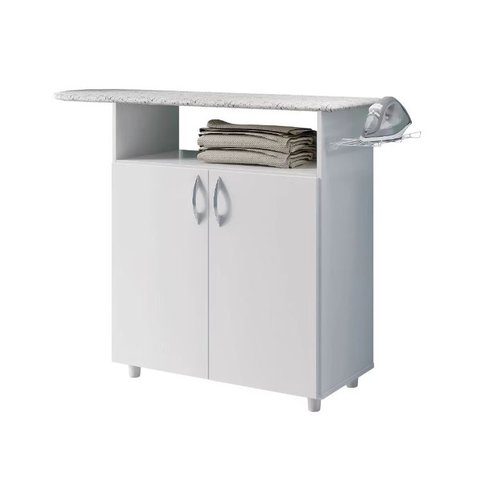 Tábua de Passar Notavel Criativa Branco com Armário 1 Porta 3 Prateleiras