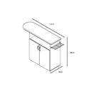 Ver imagem 4 de Armário Multiuso para Lavanderia com Tábua de Passar 2 Portas e Nicho Branco - Notável Móveis