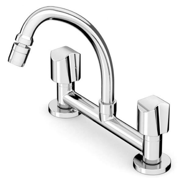 Misturador Cozinha Incepa Thema Mesa Bica Móvel Cromado - 1