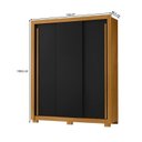 Ver imagem 3 de Guarda Roupa Deslizante 3 Portas 2 Gavetas 156cm Saint Preto/Carvalho Americano/Tx