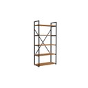 Ver imagem 7 de Estante de Livros Industrial em Aço 5 Prateleiras 72x152cm Canela/Preto