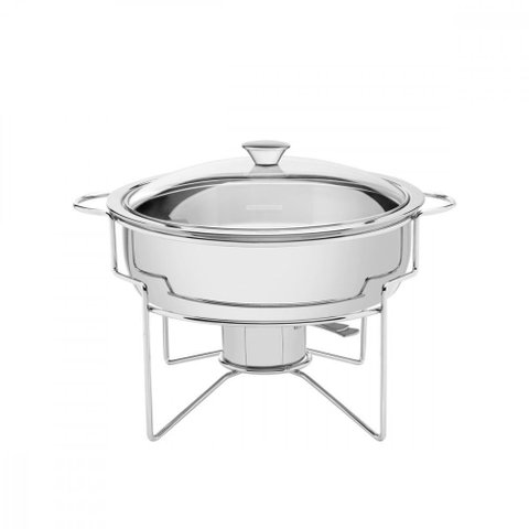 Rechaud Banho-maria Tramontina em Inox 4,3 L com Fogareiro