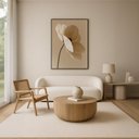 Ver imagem 4 de Quadro Canvas Neutro Flor Bege 40x30cm Mold Preta