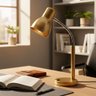 Abajur Luminária de Mesa Flexível Dourado para Leitura, Sala, Cabeceira Quarto, Escritório, Casa - 1