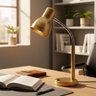 Abajur Luminária de Mesa Flexível Inclinado Metal Moderno Direcionável Dourado Decoração Moveis Casa - 1