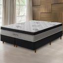 Ver imagem 1 de Cama Box Preta + Colchão King Size Ortho Pro Firme Espuma D33 Pillow Paparazzi 193x203x70cm