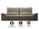 Ver imagem 4 de Sofá Bergamo 2,90m Retrátil e Reclinável Veludocristal Fendi - Netsofas
