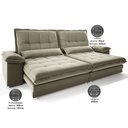 Ver imagem 3 de Sofá Bergamo 2,90m Retrátil e Reclinável Veludocristal Fendi - Netsofas