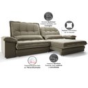 Ver imagem 6 de Sofá Bergamo 2,90m Retrátil e Reclinável Veludocristal Fendi - Netsofas