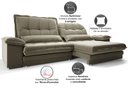 Ver imagem 6 de Sofá Bergamo 2,90m Retrátil e Reclinável Veludocristal Fendi - Netsofas