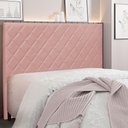 Ver imagem 2 de Cabeceira Solteiro 0,90m Esmeralda Veludo - Pallazio - Rosa