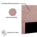 Ver imagem 3 de Cabeceira Solteiro 0,90m Esmeralda Veludo - Pallazio - Rosa