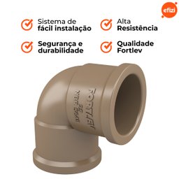 Kit Joelho 90º Soldável 25mm Fortlev - 25 Unidades - 4