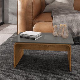 Mesa de Centro Sala de Estar Lilibeth Titanium/Naturale - 1