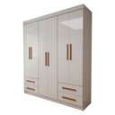 Ver imagem 3 de Guarda-Roupa Infantil Lisboa 6 Portas 4 Gavetas Branco - Panorama Móveis