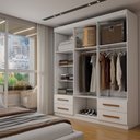 Ver imagem 2 de Guarda-Roupa Infantil Lisboa 6 Portas 4 Gavetas Branco - Panorama Móveis