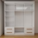 Ver imagem 6 de Guarda-Roupa Infantil Lisboa 6 Portas 4 Gavetas Branco - Panorama Móveis