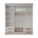 Ver imagem 5 de Guarda-Roupa Infantil Lisboa 6 Portas 4 Gavetas Branco - Panorama Móveis