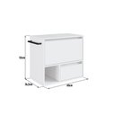Ver imagem 3 de Gabinete de Banheiro Suspenso Branco 60cm com Toalheiro 1 Porta e 1 Gaveta Bh8050