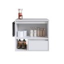 Ver imagem 7 de Gabinete de Banheiro Suspenso Branco 60cm com Toalheiro 1 Porta e 1 Gaveta Bh8050