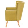 Kit 2 Poltronas Decorativas Pé Palito Astra Suede Amarelo Decorar Estofados - 4