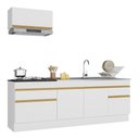 Ver imagem 3 de Cozinha Compacta com Rodapé Veneza Multimóveis MP2109 com Armário e Balcão Branca