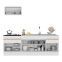 Ver imagem 6 de Cozinha Compacta com Rodapé Veneza Multimóveis MP2109 com Armário e Balcão Branca