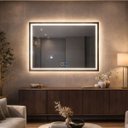 Ver imagem 2 de Espelho LED Retangular para Banheiro Touch 3 Cores de Luz com Desembaçador e Display Digital