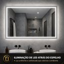 Ver imagem 5 de Espelho LED Retangular para Banheiro Touch 3 Cores de Luz com Desembaçador e Display Digital