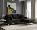 Ver imagem 1 de Sofá Beny com Chaise Direita, 2,00x1,40m, 3 Lugares, Linho, Base em Madeira.