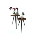 Ver imagem 5 de Conjunto 2 Mesinhas Lateral Canto Sala Quarto Redonda P.m Fs