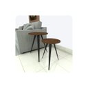 Ver imagem 2 de Conjunto 2 Mesinhas Lateral Canto Sala Quarto Redonda P.m Fs