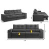 Sofá Retrátil e Reclinável 3 Lugares 2,30m com Molas Milena Suede Rover & Beato - 2