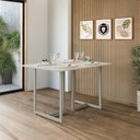 Ver imagem 1 de Mesa Belle 118x80 Bege/Champagne/Off White