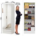 Ver imagem 4 de Quarto Completo Casal Anjos Plus Sapateira 2 Portas Premium e Cama Carioca Móveis