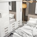 Ver imagem 6 de Quarto Completo Casal Anjos Plus Sapateira 2 Portas Premium e Cama Carioca Móveis