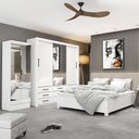 Ver imagem 1 de Quarto Completo Casal Anjos Plus Sapateira 2 Portas Premium e Cama Carioca Móveis