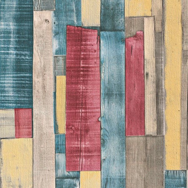 Papel de Parede Natural Moderno Madeira Mambo Finottato - Rolo de 10m - 1